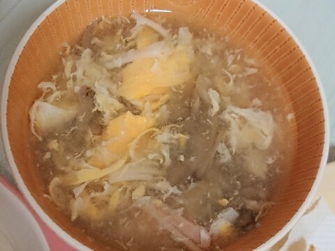 キノコと卵の中華スープ